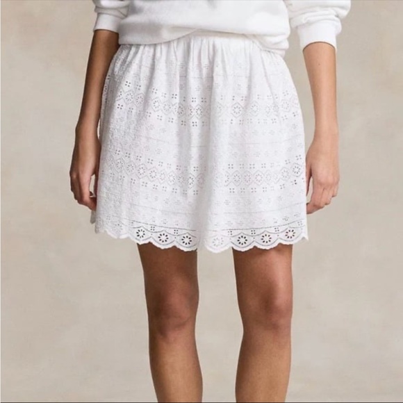 Polo Ralph Lauren White Eyelet Skirt NWT size 2 - Picture 3 of 10